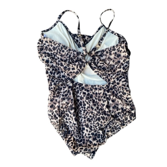 Aqua Green PLUS SIZE Leopard Swimsuit | Size:18 - Picture 3 of 10
